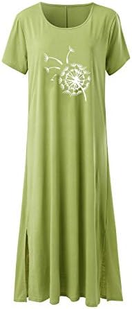 Lutенски летни фустани обичен фустан со краток ракав, летен замав макси фустан гроздобер лабава фустани секси