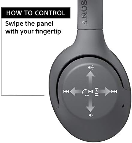 Слушалки за откажување на бучава Sony WHXB900N, безжичен Bluetooth над слушалките за уво со микрофон за телефонски повик и Alexa Voice Control-