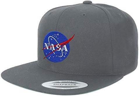 ArmyCrew FlexFit Преголема XXL NASA Insignia Logo извезено структурирано капаче за Snapback на Flatbill