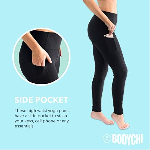 Боди-женски јога панталони 27-инчи кои се протегаат со долги пантолони со џебови