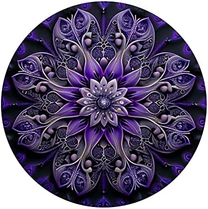 Виолетова цветни || Мир Мандала || Purple Mandala PopSockets Swappable PopGrip
