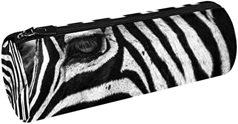 Animalивотно црно бело зебра за молив, студентска канцелариска торбичка торбичка патент Пенка торба шминка козметика торба за ученици од училиштата