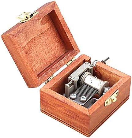 Ylyajy мини дрвена рака музичка кутија метал ретро механичко моделирање занаети роденденски подарок дома украси