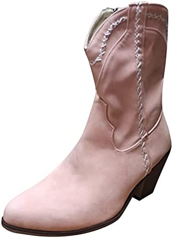 Womenените чизми на глуждот со потпетици гроздобер цвет етнички стил буци чевли за чизми за чизми за чизми за чизми на отворено снежни чизми