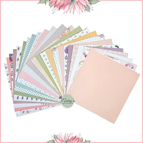 Флорална Грејс двострана хартиена подлога за хартија и цветни картони, пакет од 10 - пакет