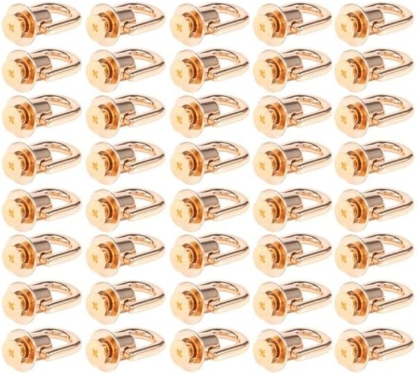 40 парчиња злато Д-прстен Студ за завртки за завртки со метална метална г.