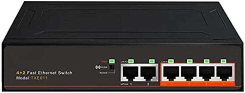 SXYLTNX 4-PORT+2 UP-LINK 100MBPS POE SWITCH Брза етернет мрежа 250M менувач 52V 1.25A VLAN Power Connect