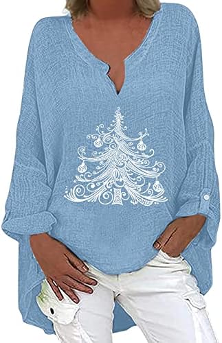 Ајасо Жените Работат Преголеми Пуловери Лабави Туники Божиќни Блузи Врвови Со Долги Ракави Улични Облеки Во Боја Паѓаат Надворешни