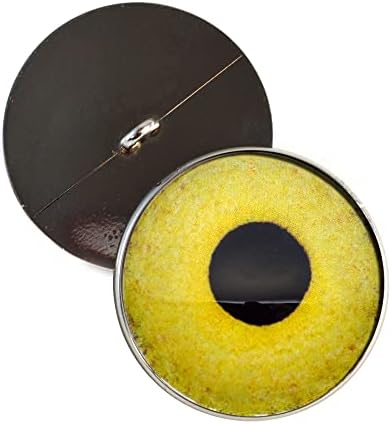 Светло жолто був стакло око кабохони шијат на копчињата за стаклени очи со јамка за капчиња полнети животни меки скулптури или накит