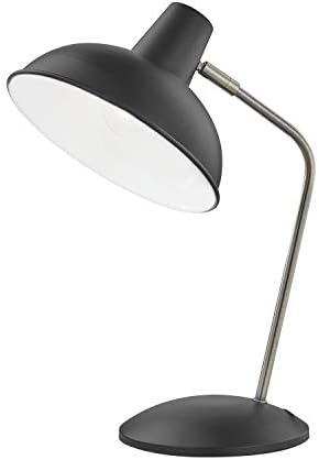 Светло општество LS-T261-BK Hylight Black Retro Desk Lamp со антички месинг детали, модерен гроздобер стил на средниот век