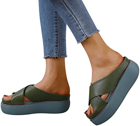 Папучи за жени на отворено водоотпорна мода за дишење на чипка на чистачи, случајни затворени летни флип -флип сандали нејасни
