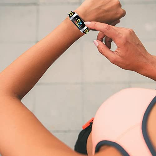 Ginamart Тенок Бендови Компатибилен Со Fitbit Полнење 5 Бендови За Жени Мажи, Прилагодливи Меки Силиконски Спортски Бендови Замена Ремен