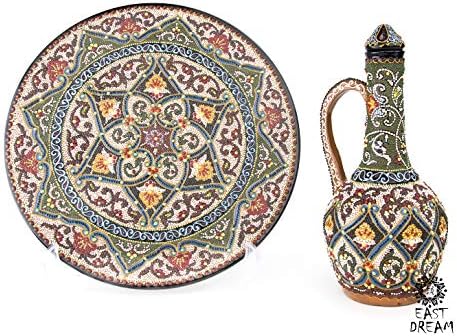 Узбекистански Комплет чајник СО чаши ИСТОЧЕН СОН узбекистан самарканд самарканд котел од леано железо зира хива сузани узбекистан накит