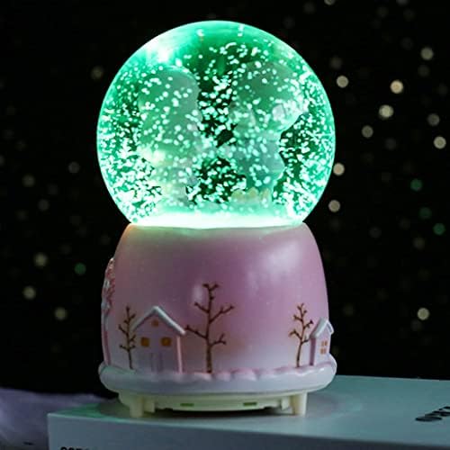 Tfiiexfl креативни светла во боја лебдат снегулки бела месечина двојка стаклена кристална топка музичка кутија Танабата роденденски подарок