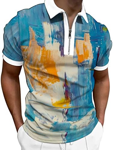 XXVR Машка маичка со истегнување на положбата, деловни куќи со кратки ракави за работа, носат спортски голф, маички за одмор маици кошули кошули