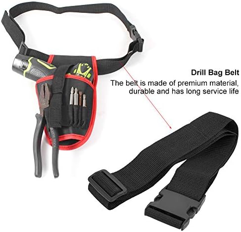 Појас за торбички со алатки, прилагодлива преносна алатка за торбички за електрична маса за батерии за батерии за поправка на работи
