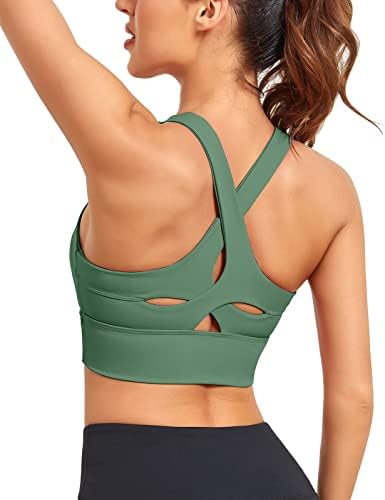 Longенски Longline Sports Sports Bras Strappy Cutout Tookult Took Charc Tops Criss Cross Back joga градник