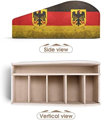 Германско знаме со германски орел ПУ Кожа за контрола на кожни кутии Мултифункционален организатор на работната површина за далечински држачи