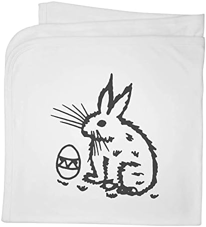 Азиеда „Велигденско јајце и зајаче“ памучно бебе ќебе/шал