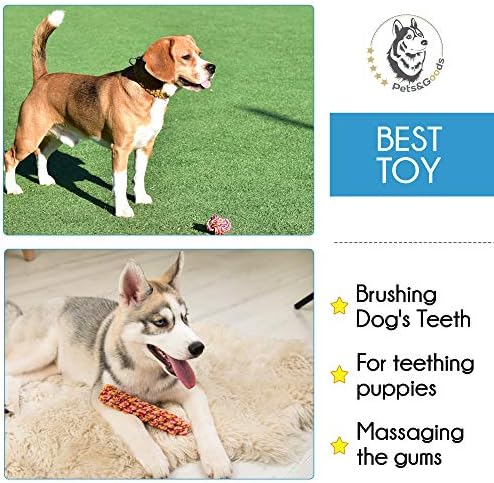 Играчки за кучиња-Играчки За Џвакање Кученца-Играчки За Јаже За Мали Кучиња-Безбедни Играчки За Заби За Кученца - Комплет Играчки