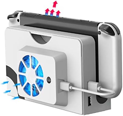 Електричен Вентилатор за Ладење за NINTENDO SWITCH OLED Dock, 3 Брзински Заменски Заден Капак За Прекинувач Нов Приклучок, USB Напојуван