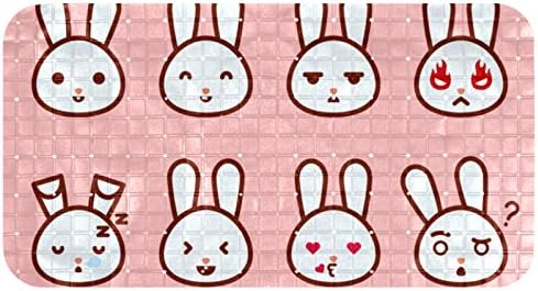 Бебе деца бања Мат 26.9in x 14,7in Среќен Велигден симпатичен зајаче зајаче и ленти за јајца-ситни купови за вшмукување за возрасни и деца