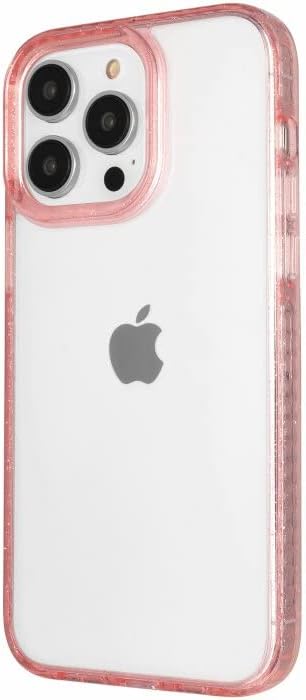 Аспираторот Емили во Париз Л Златен случај за iPhone 14 Pro Max-Houndstooth во розова и бела, воена оценка за заштита од 10 метри