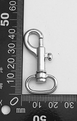 Fenggtonqii Silvery 0,6 Внатрешен дијаметар овален прстен пиштол јастог јастог спојки вртливите куки пакет од 4