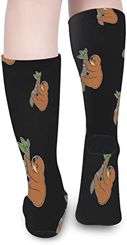 SEEDKEYCAT Симпатична Виси Мрзливи Екипажот Чорапи Новина Смешно Печатење Графички Повик Умерена Дебелина За Пролет Aut &Засилувач; Зима