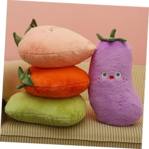 Играчки играчки за пријатни перници за новороденчиња, полнети овошни играчки, цртани пилиња од круша, плишана храна зелена дете карово