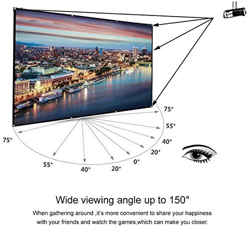 TWDYC 2020 Нов 3D HD Преклопен 60/72/84/100/120/150 инчен Екран На Проекторот 16: 9 Екран За Проекција Против Бразди За Дома На Отворено
