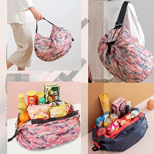 Преносна торба за купување со голем капацитет, торба за преклопување, повеќенаменска торба за складирање, спортско патување со рамо