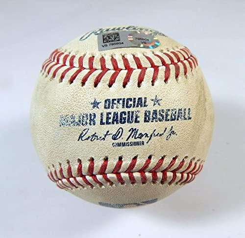 2021 Национали на Вашингтон во Колорадо Роки Игра користеше бел бејзбол DP38738 - Игра користена бејзбол