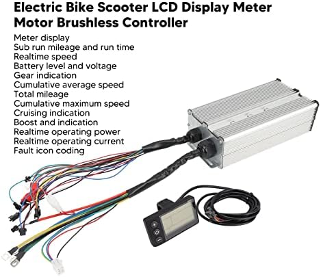 Контролер без четки за електричен велосипед на Оумефар, електричен велосипед LCD метар 36‑60v Вклучено куќиште за DIY SportingGoods