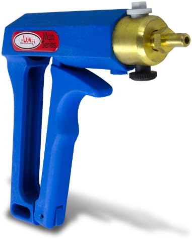 LeLuv Maxi Blue Penis Pumn Pump пакет со премиум силиконско црево и 4 големини на прстени за стегање 12 инчи x 3,25 инчи цилиндер