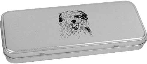 Азиеда „Среќно бушаво куче“ метално шарки со канцелариски калај/кутија за складирање