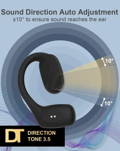 Отворени Слушалки За Уши, Bluetooth 5.3 Слушалки Со Куќиште за Полнење од 800mAh, Ipx6 Водоотпорните Безжични Слушалки Се Јавуваат