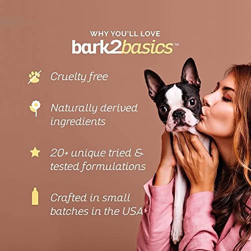 Bark2Basics Јагоди &засилувач; Крем грчки Јогурт Протеин Богат Шампон За Кучиња, 16 мл - Природни Состојки, Богати Со Протеини,