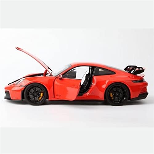 Возила на модели на скала Apliqe за Porsche 911 992 GT3 2021 Симулација легура целосна отворена скала Колекција на суперавтомобили