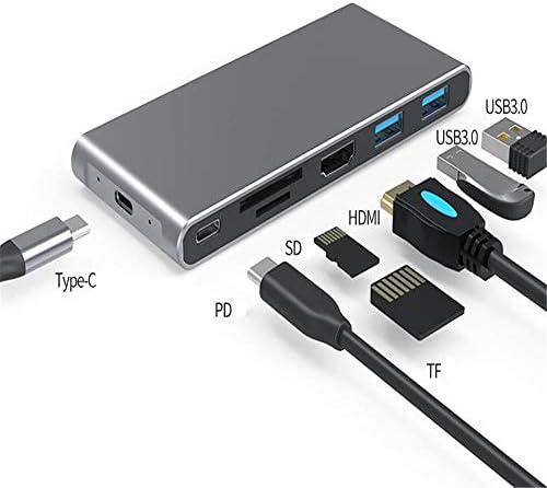 ZPLJ Со Голема Брзина 6-во-1 Експанзија Центар СО HDMI 4K 2 USB 3.0 Порти Pd Полнење Поддршка Sd/Tf Картичка Тип C Адаптер Компатибилен