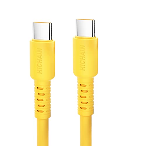 Hichain USB C до USB C кабел, кабел за полнење од типот C, мек допир кабел, водоотпорен, трансфер на податоци за MacBook Pro 2020, Samsung