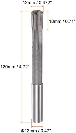 Harfington Chucking Reamer 12mm H7 C1/K30 Carbide Tip Precision Pright Flute Furn Shank Lathe машина за мелење машина за мелење