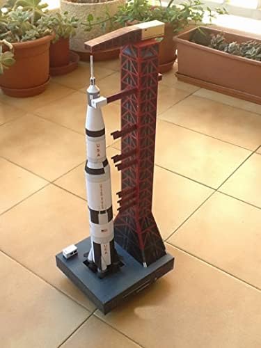 Mookeenone Paper 1: 300 Saturn V Rocket and Launch Pad Model Симулација на авионите модел на авијација модел на ракетни комплети за собирање