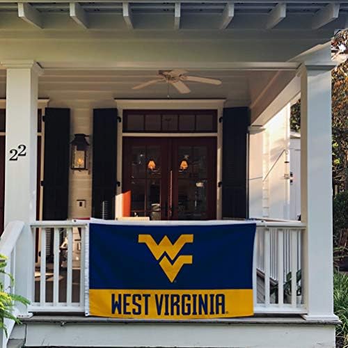 Знаме На Универзитетот западна Вирџинија Вву Планинари Знамиња Банери Полиестер Внатрешен надворешен 3х5