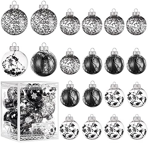 Божиќни украси топка поставени пропуштени чисти пластични декоративни чамци за Божиќно дрво куќа за одмор свадбена венчаница, декорација