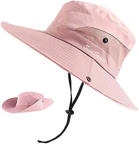 Пики жени лето сонце заштита капа на отворено плажа риболов капа УВ заштита конска опашка капа за жени