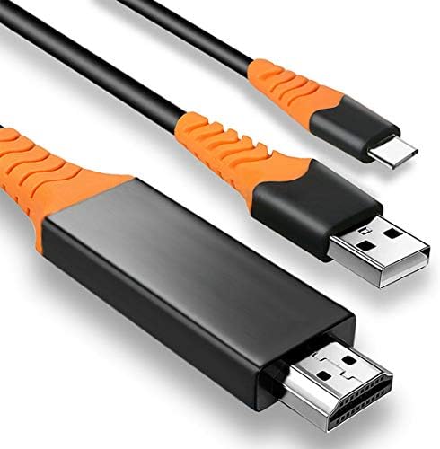 Tek Styz Pro USB-C HDMI работи за LG V60 Thinq на 4K со порта за напојување, 6ft кабел на целосен 2160p@60Hz, 6ft/2m кабел [Thunderbolt 3