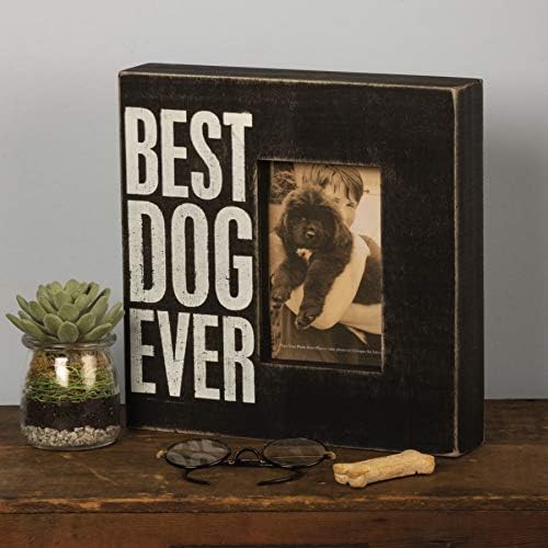 Примитиви од Кети 19136 Фото кутија рамка, 10 x 10, најдобро куче досега