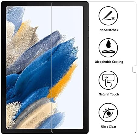 Xunylyee [2 Заштитник на екранот на пакетот за Samsung Galaxy Tab A8 10.5 “, лесно инсталирање на калено стакло за Galaxy Tab A8 SM-X200/SM-X205