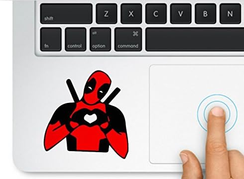 Deadpool Make Heart компатибилен со сите модели на MacBook Pro, Retina и Air Models TrackPad Decal Decal Vinyl налепница DSP-1001